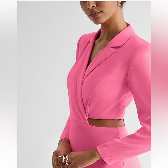 Express Tuxedo Dress W/Side Cutouts In Pink-Size S NWT🩷 - Picture 4 of 7